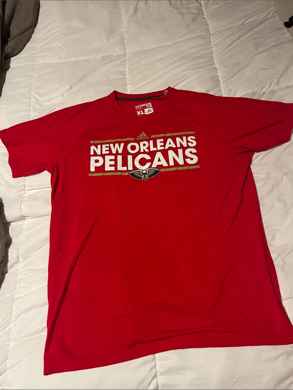 adidas New Orleans Pelicans Red Short Sleeve Team Tee